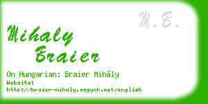 mihaly braier business card